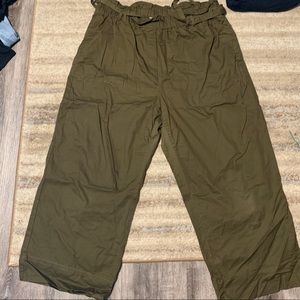 Khaki paperbag pants